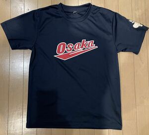 大阪 近鉄 バファローズ OSAKA ロゴ Ｔシャツ 紺 ネイビー レトロ 昭和 プロ 野球 パリーグ オリックス ブルーウェーブ