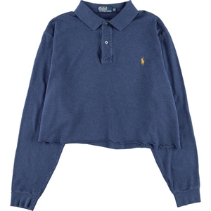 古着 ラルフローレン Ralph Lauren POLO by Ralph Lauren カットオフ 長袖 ポロシャツ レディースXL相当 /eaa481857 【Elulu/エルル】