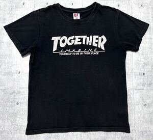 DT by devirock THRASHER パロディロゴ 半袖 Tシャツ　　デビロック スラッシャー パロディ ビッグロゴ デカロゴ キッズ160 玉9644