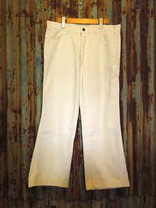 ビンテージ70’s●Levi’sフレアパンツ白実寸W80cm●240124k5-m-pnt-ot-W31 1970sリーバイスヒッピー古着