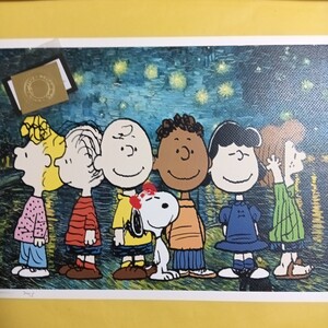 DEATH NYC 世界限定100枚 アートポスター　SNOOPY スヌーピー チャーリーブラウン　レッドリボン　GOGH　ゴッホ　星月夜　トム　エバハート