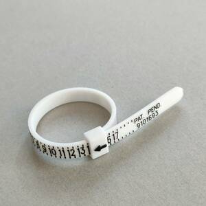 指輪サイズゲージ(白)　リングサイズ計測　US規格サイズ