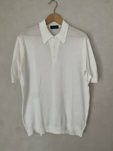 JOHN SMEDLEY ジョン スメドレー Knit polo shirt ニットポロシャツ 定番 カラー:White サイズ: M