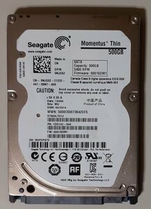 4258 2.5インチ内蔵SATAハードディスク 7mm 500GB SeagateST500LT012-1DG142 5400rpm Latitude3440 Windows7Homeリカバリ領域 7140時間正常