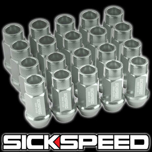 SICKSPEED ポリッシュ P1.25 50mm 20本 USDM JDM シルバー ホイールナット ラグナット スタンス シックスピード ニッサン スバル スズキ