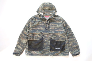 (L)Supreme Mesh Pocket Cargo Jacket Tigerstripe Camoシュプリームメッシュポケットカーゴジャケットタイガーカモ