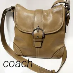 COACH ショルダーバッグ ベージュ レザー