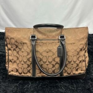 【美品】COACH コーチ シグネチャー トートバッグ 6088 ブラウン