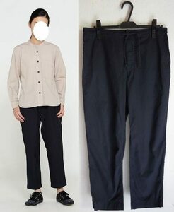 MHL.マーガレットハウエル FINE COTTON POPLIN ネイビー パンツ サイズ１☆2020年製 定価22000円（税込）