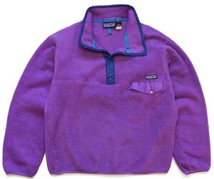 ★90s patagoniaパタゴニア フリース スナップT 紫★オールド ビンテージ アウトドア シンチラ プルオーバー Rマーク ユニセックス