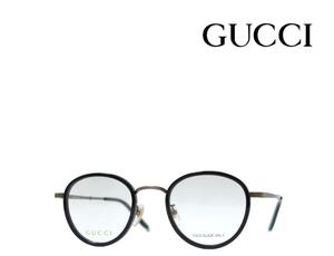 【GUCCI】グッチ　メガネフレーム　GG 1357OJ　002　ブラック・アンティークゴールド　TITANUM製　国内正規品