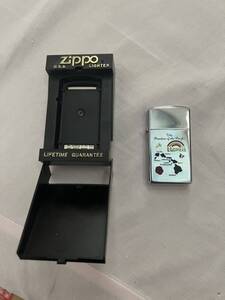 未使用 箱付き ビンテージ ZIPPO SLIM ハワイ諸島とハイビスカス HAWAII エッチング彫り込み彩色