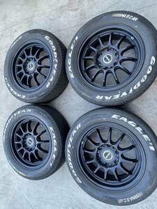 200系 ハイエース アルミタイヤセット 215/60R17C 4本SET EAGLE1 NASCAR GOODYEAR キャラバン等