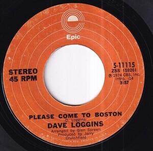 Dave Loggins - Please Come To Boston / Let Me Go Now (A) RP-T089