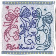 中古雑貨 集合/縁：ブルー(ジャガード) タオルコレクション 「一番くじ リラックマ～Ribbon-Filled Party～」 G