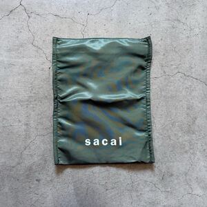 新品未使用 sacai サカイ / ノベルティ ナイロン ポーチ / khaki カーキ オレンジ ワイヤー入り