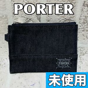 未使用 PORTER ポーター ボーイフレンド デニム ポーチ 財布 ポーターガール バッグ 小銭入れ コインケース BOYFRIEND 吉田カバン 9018