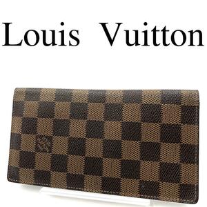 Louis Vuitton ルイヴィトン 長財布 ブラウン系 ダミエ LVロゴ