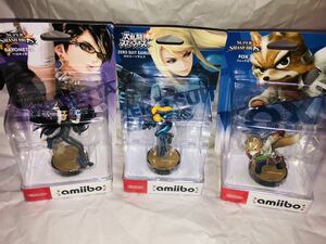 新品未開封　アミーボ ベヨネッタ　ゼロスーツサムス　フォックス　amiibo スマブラ　super smash bros. BAYONETTA ZERO SUIT SAMUS FOX