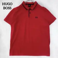 ヒューゴ ボス ポロシャツ HUGO BOSS 刺繍ロゴ レギュラーフィット L