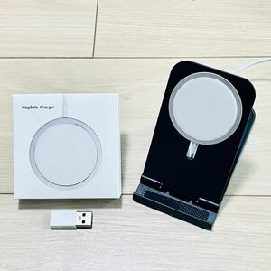 Magsafe マグセーフ充電器 iphone用 ワイヤレス充電+マグセーフスタンド＋USB変換アダプタ_d