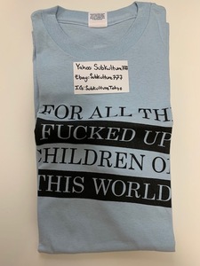 【新品】 Supreme　シュプリーム　Tシャツ FOR ALL THE F**KED UP CHILDREN OF THIS WORLD　Box Logo　ライトブルー　XL　希少