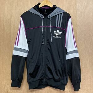 90年代 海外モデル adidas フード付きトラックジャケット ジャージ アディダス ビンテージ 90s 希少