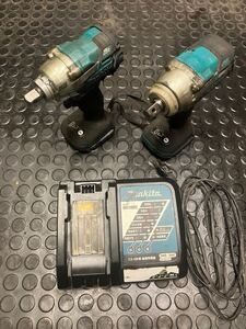 現状品★マキタ makita 充電式インパクトレンチ TW281D 18V 2台本体充電器セット