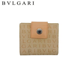 ブルガリ Wホック 財布 二つ折り ミニ財布 レディース ロゴマニア BVLGARI 中古