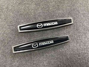 ★マツダ MAZDA★116★ 金属ステッカー エンブレム デカール 2枚セット 車用装飾 両面テープで取付簡単 スクラッチを隠す