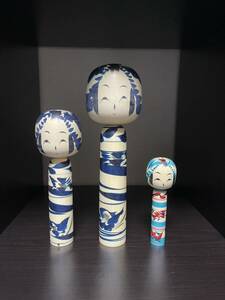 完売 新品未使用 限定 BEAMS fennica 仙台木地製作所 BLUE KOKESHI 4寸 6寸 8寸 セット① ビームス フェニカ ブルー こけし 本藍 佐藤康広