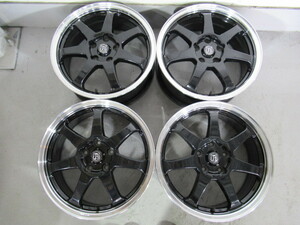 激安即決！LEHRMEISTER BRANDLE-LINE AGLIANICO 17×7.0J 114.3-5H+48 73Φ 中古アルミホイール 4本 ノア VOXY エスティマ ステップW 等