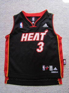 【希少】 NBA HEAT ドウェイン・ウェイド WADE #3 adidas アディダス ベビー 赤ちゃん 3T ユニフォーム ジャージ バスケ シャツ 刺繍