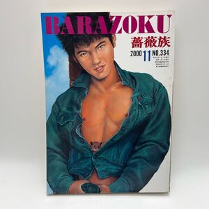 薔薇族　バラ族　2000年11月　No.334　甲秀樹　表紙　ゲイ　雑誌　バイセクシャル　LGBT ホモ　同性愛