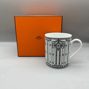 激レア/入手困難【送料無料】HERMES/H-DECO/Hデコ/アッシュデコ/正規品/新品未使用/マグカップ/ホワイト/白/ブラック/黒(867)