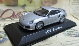 ☆レア絶版*ディーラー限定*Minichamps PMA*1/43*Porsche 911(991) Turbo Coupe 2014 シルバーメタリック