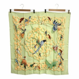 質屋 エルメス HERMES カレ90 スカーフ インドとヒマラヤの小鳥たち OISEAUX DE L