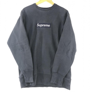 【中古】Supreme 初期 Box logo Crewneck M ネイビー シュプリーム[240019395930]