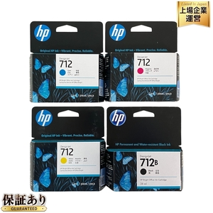 HP 712 純正プリンターインク ブラック マゼンタ シアン イエロー 4色セット ヒューレットパッカード 未使用 N9335146