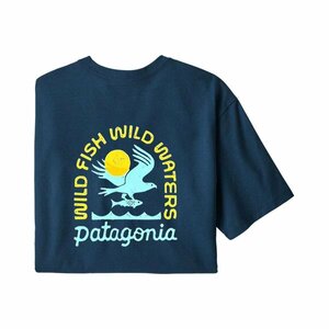 1000円スタート　パタゴニア patagonia Tシャツ　半袖　丸首　絵柄　背中イラスト　コットン　男女兼用　XS-3XL　サイズ選択可能　TT260