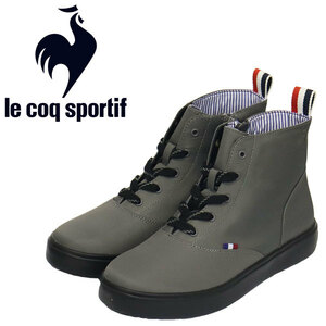 le coq sportif (ルコック スポルティフ) QL3VJD30GB LCS TELUNA III MID テルナ ミッド スニーカー グレーxブラック LE054 23.0cm