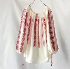 希少 Romania embroidered tunic blouse