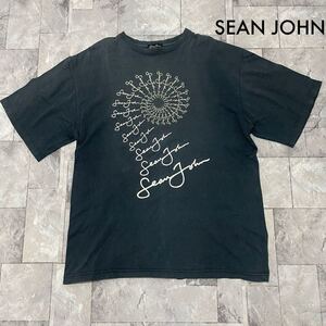 SEAN JOHN ショーンジョン Tシャツ T-shirt TEE 半袖 ビッグシルエット ビッグプリントロゴ HipHop ストリート ブラック 玉SS1773