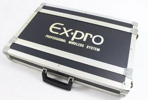 【ト静】 ★ EX-PRO PRO-15 PLL レシーバー & ワイヤレスマイク セット ハードケース付 通電のみ確認済み 中古現状販売 画像参照 GC809GCG0