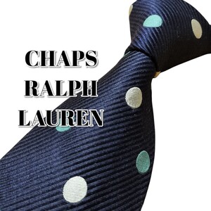 ★CHAPS RALPH LAUREN★　ネイビー系　ドット柄　日本製