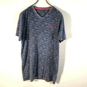 M HOLLISTER Vネック Tシャツ メランジブルー リユース ultramto