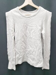 ◇ ◎ Ray BEAMS レイ ビームス リブ ボタンデザイン 長袖 Tシャツ カットソー 表記なし ベージュ レディース P