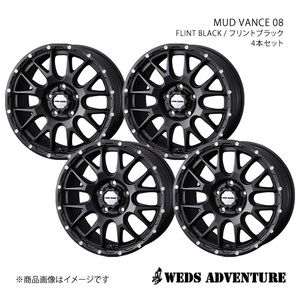 WEDS-ADVENTURE/MUD VANCE 08 アルファード 10系 4WD アルミホイール4本セット【16×7.0J 5-114.3 INSET35 FLINT BLACK】0041129×4