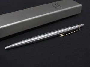 ■極美品■ PARKER パーカー ノック式 ボールペン 文房具 筆記用具 ステーショナリー シルバー系×ゴールド系 DF4926