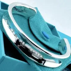 【美品】 TIFFANY&Co. バングル　カフ　ナロー　ワイド　シルバー138